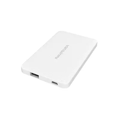 Ravpower RP-PB093 5000 mAh power bank, külső akkumulátor, Fehér/szürke