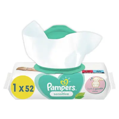 Pampers Sensitive Törlőkendő, 52db