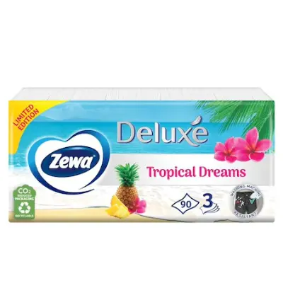 Zewa Deluxe 3 rétegű papír zsebkendő, többféle, 90 db