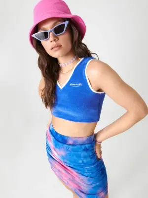 Crop top hímzéssel (8879J-54X)