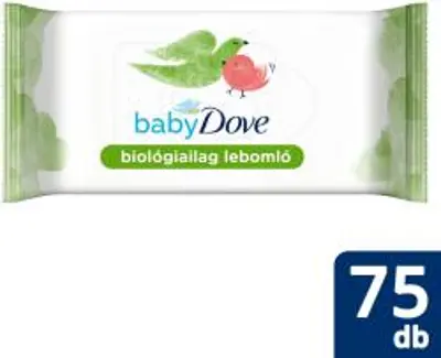 Dove Baby lebomló törlőkendő, 75db