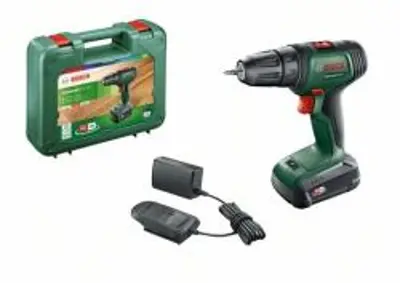 BOSCH Akkus UniversalDrill fúrócsavarozó, 18V, 1.5Ah, 2 sebesség, 1 akku, Koffer (06039D4001)