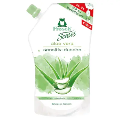 Frosch Tusfürdő utántöltő, Aloe Vera, 500 ml