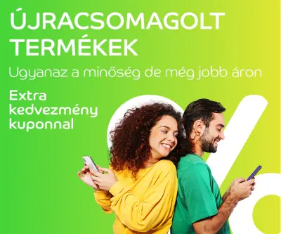 5-10% kedvezmény újracsomagolt termékekre