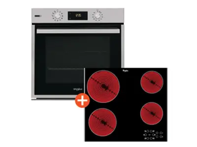 Whirlpool OAS KN8V1 IX Beépíthető gőzsütő + AKT 8090/NE kerámialap szett