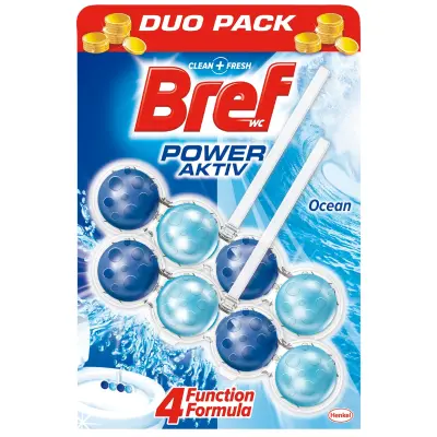 Bref Power Aktiv wc illatosító, kétféle, 20 x 50 g