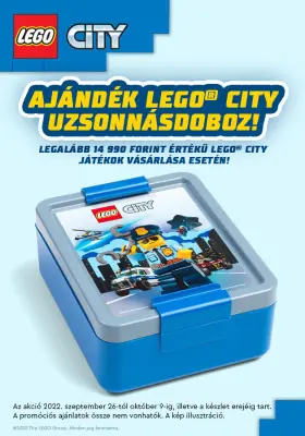 Ajándék uzsonnásdoboz 15 ezer Ft feletti LEGO City vásárlás felett