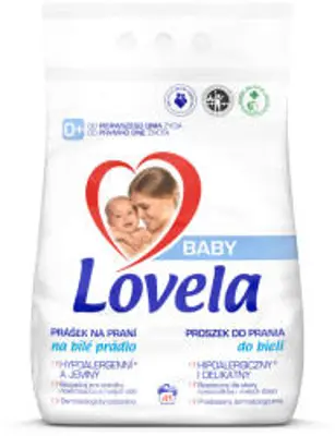 Lovela Baby Hipoallergén Mosópor fehér ruhákhoz, 4.1kg, 41 mosás