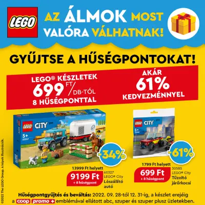 LEGOs pontgyűjtő akció biz. Coop üzletekben