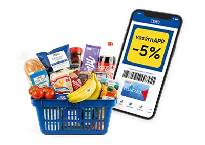 Clubcard appal vasárnapoként 5% kedvezmény