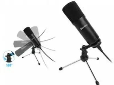 Sandberg Streamer asztali USB mikrofon - Fekete (126-09)