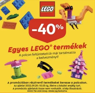 LEGOk 40% kedvezménnyel