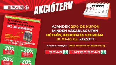 Ajándék 20% kupon minden vásárlás után