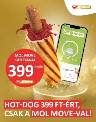 Hot-Dog csak 399 ft-ért MOL Move-val