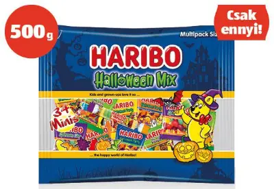 HARIBO Halloween-mix gumicukorka, 500 g/csomag