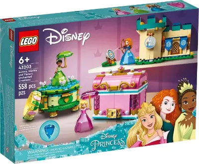 LEGO® Disney Princess™ - Aurora, Merida és Tiana elvarázsolt alkotásai (43203)