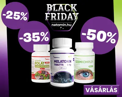 Akár -50% Black Friday akció Vitaminokra 1 hétig!