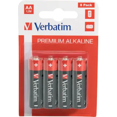 Verbatim Premium alkaline AA (ceruza) tartós elem, 8 db