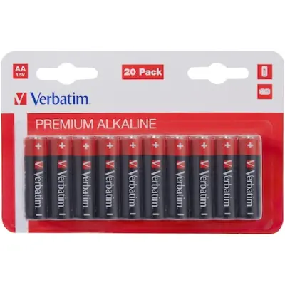 Verbatim Premium alkaline AA (ceruza) tartós elem, 20 db