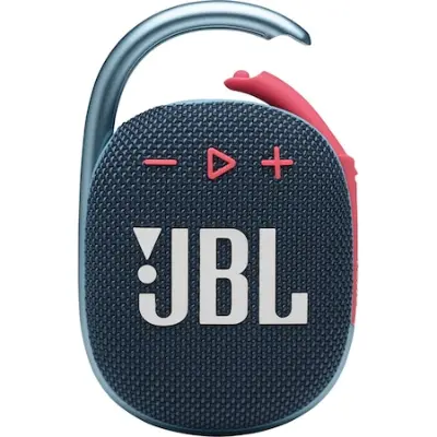 JBL Clip 4 Hordozható hangszóró, Bluetooth, IP67, 10H, Kék/Rózsaszín