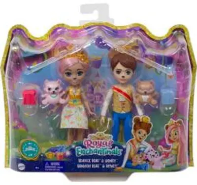 Mattel Royal Enchantimals: Királyi medvepár - Braylee Bear és Brannon (GYJ07)