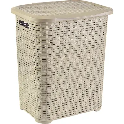 Heinner Care szennyeskosár, rattan műanyag, 45 L, bézs