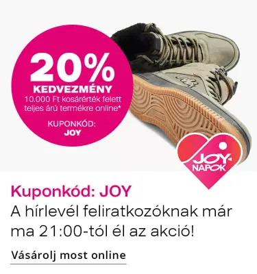 20% kedvezmény a teljes árú termékekre 10 ezer Ft felett