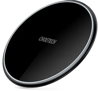 Choetech 15W Super Fast Wireless Charging Pad Black Mirror Style vezeték nélküli töltő