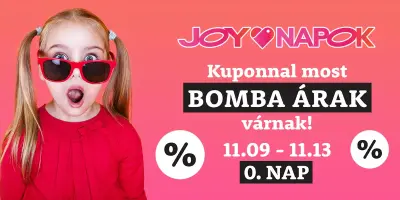 JOY napok (20% kedvezmény vagy ingyen szállítás 15 ezer Ft felett)