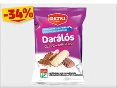 Detki hozzáadott cukor nélküli darálós keksz, 180g