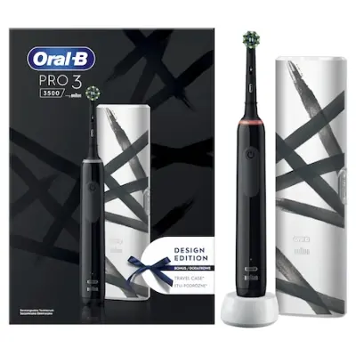 Oral-B Pro3 3500 elektromos fogkefe Cross Action fejjel, útitokkal