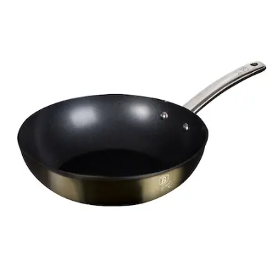 BerlingerHaus LP-KL-116P Wok serpenyő, 28 cm, Metallic Line Shiny Black Edition