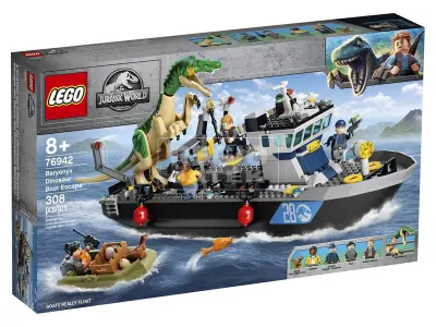 LEGO Jurassic World 76942 Baryonyx dinoszaurusz szökés csónakon