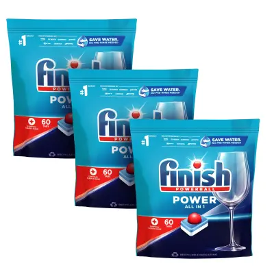 Finish Power All in 1 mosogatógép-tabletta, többféle, 3x60 db