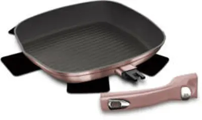 BerlingerHaus BH/6086 Grill serpenyő levehető nyéllel, 28 cm, I-Rose Collection