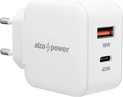 AlzaPower A145 Fast Charge 45 W fehér Hálózati adapter