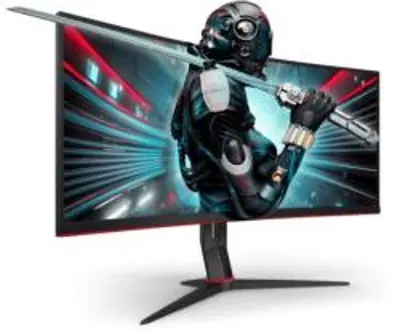 AOC CU34G2 Ívelt Gaming monitor, VA, 34", UltraWide QHD, 100Hz, 1ms, FreeSync Premium, DP, HDMI, Fekete