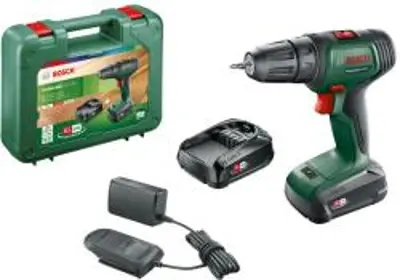 Bosch UniversalDrill Akkus kétfokozatú fúrócsavarozó kofferban, 18V (2x 1, 5Ah) (06039D4002)