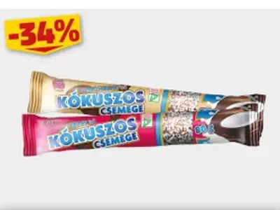 Kókuszcsemege 80g kétféle