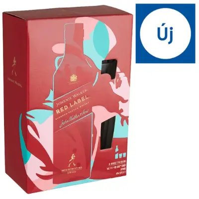 Johnnie Walker Red Label skót whisky + 2 db pohár 40% 0,7 l