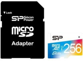 Silicon Power 256GB Elite UHS-1 SP256GBSTXBU1V20SP microSDX memóriakártya + adapter