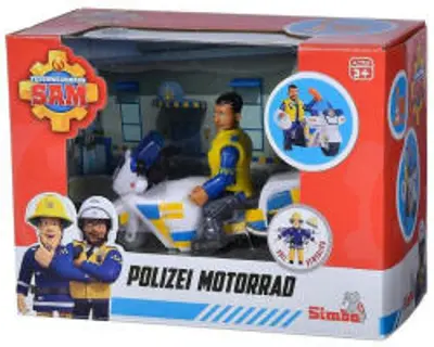 Sam, a tűzoltó - rendőrségi motor figurával