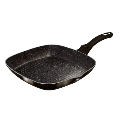 BerlingerHaus BH/6611 Grill serpenyő, 28 cm, Metallic Line Shiny Black Edition
