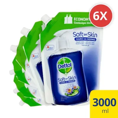 Dettol óceán és levendula folyékony szappan, utántöltő, 6 x 500 ml