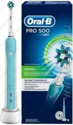 Oral-B PRO 500 D16 elektromos fogkefe, időmérő, Cross Action fej, Világoskék / Fehér (4210201851813_2)