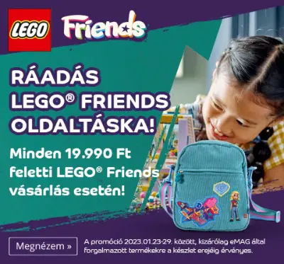 Ajándék LEGO Friends oldaltáska (20 ezer Ft feletti Friends-ek mellé)