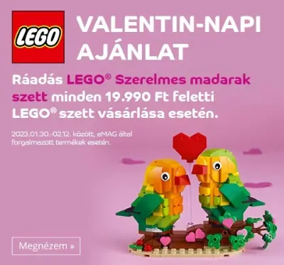 Ajándék LEGO Szerelmes madarak szett 20 ezer Ft feltti LEGO szettekhez