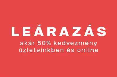 Leárazás (akár 50% kedvezmény)