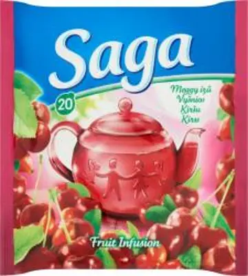 Unilever Saga Meggy ízű gyümölcstea, 20 db filter