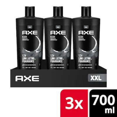 AXE Black férfi tusfürdő, 3x700ml